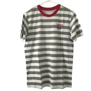 Neon Riot Men's Tokyo Striped Short Sleeve Cotton Tee T-Shirt L Large NWOT